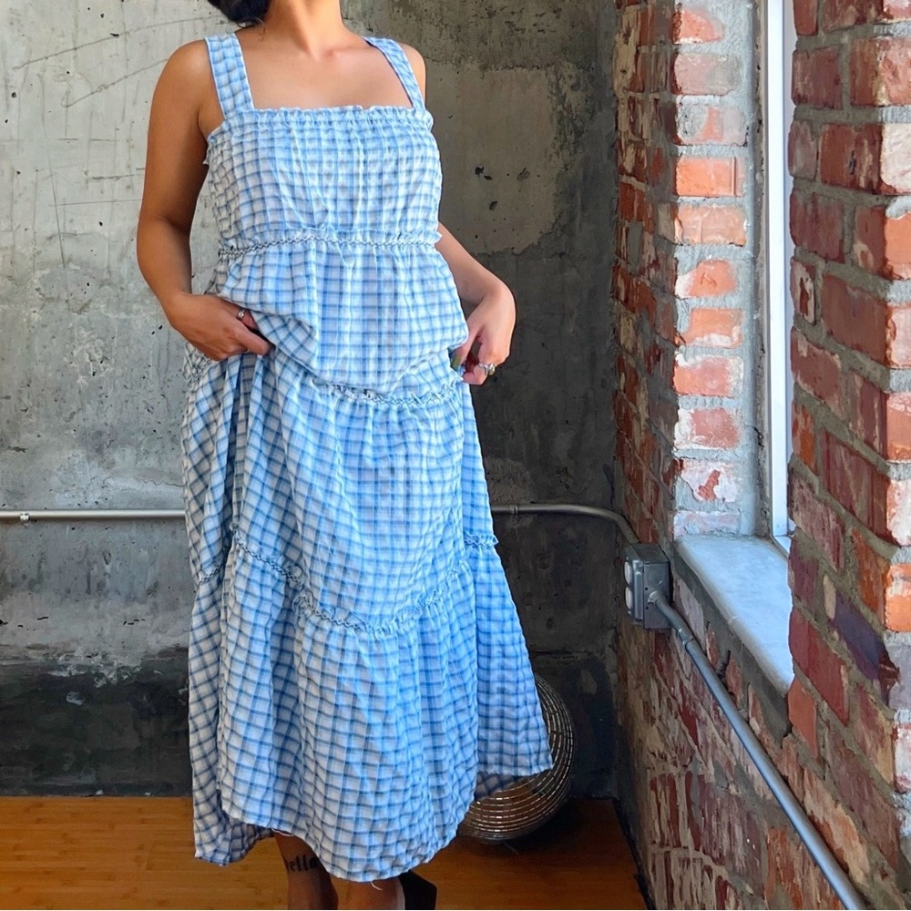 women’s max studio gingham dress